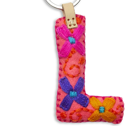 PINK MULTI Felt Alphabet Charms