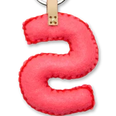 PINK MULTI Felt Alphabet Charms