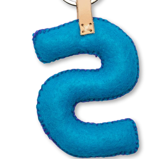 Turquoise Felt Alphabet Charms