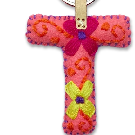 PINK MULTI Felt Alphabet Charms