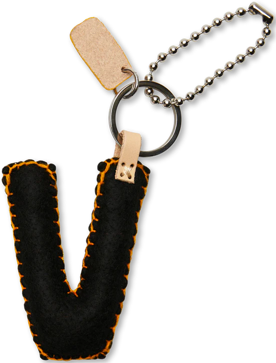 BLACK MULTI Felt Alphabet Charms