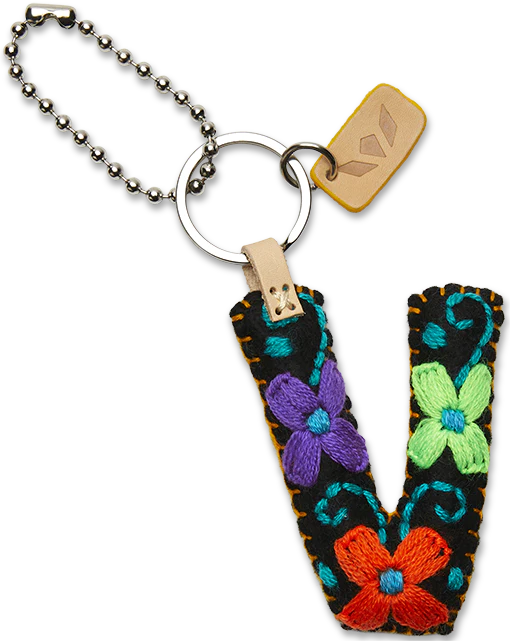 BLACK MULTI Felt Alphabet Charms