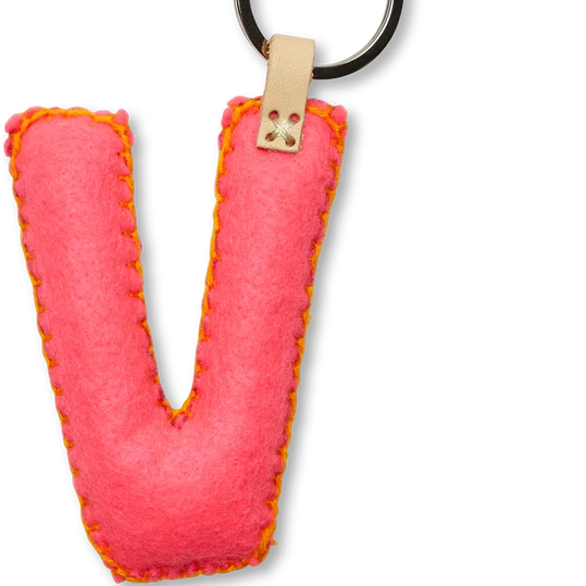 PINK MULTI Felt Alphabet Charms