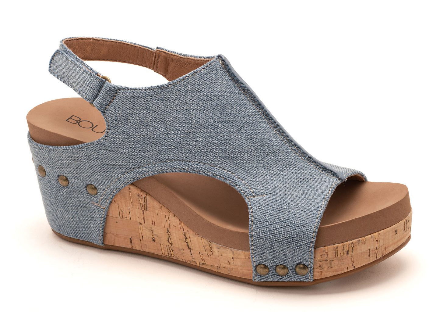 Carley Blue Denim Wedge/Sandal
