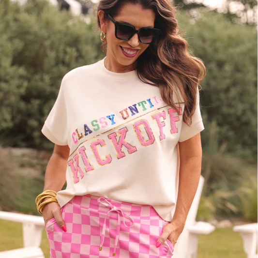 Classy Until KICKOFF Luxe Top