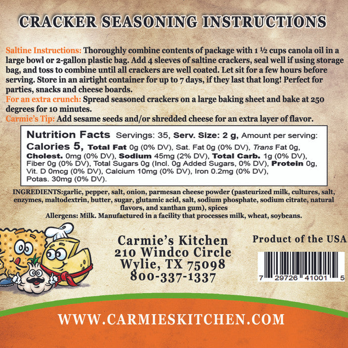 Garlic Parmesan Cracker Seasoning Mix