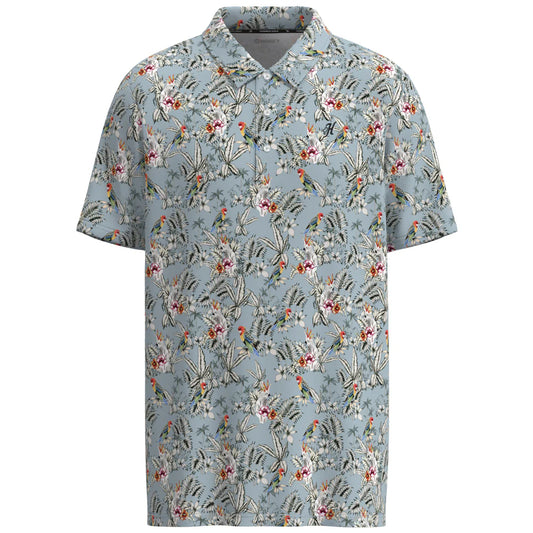 THE WEEKENDER Denim Floral Polo