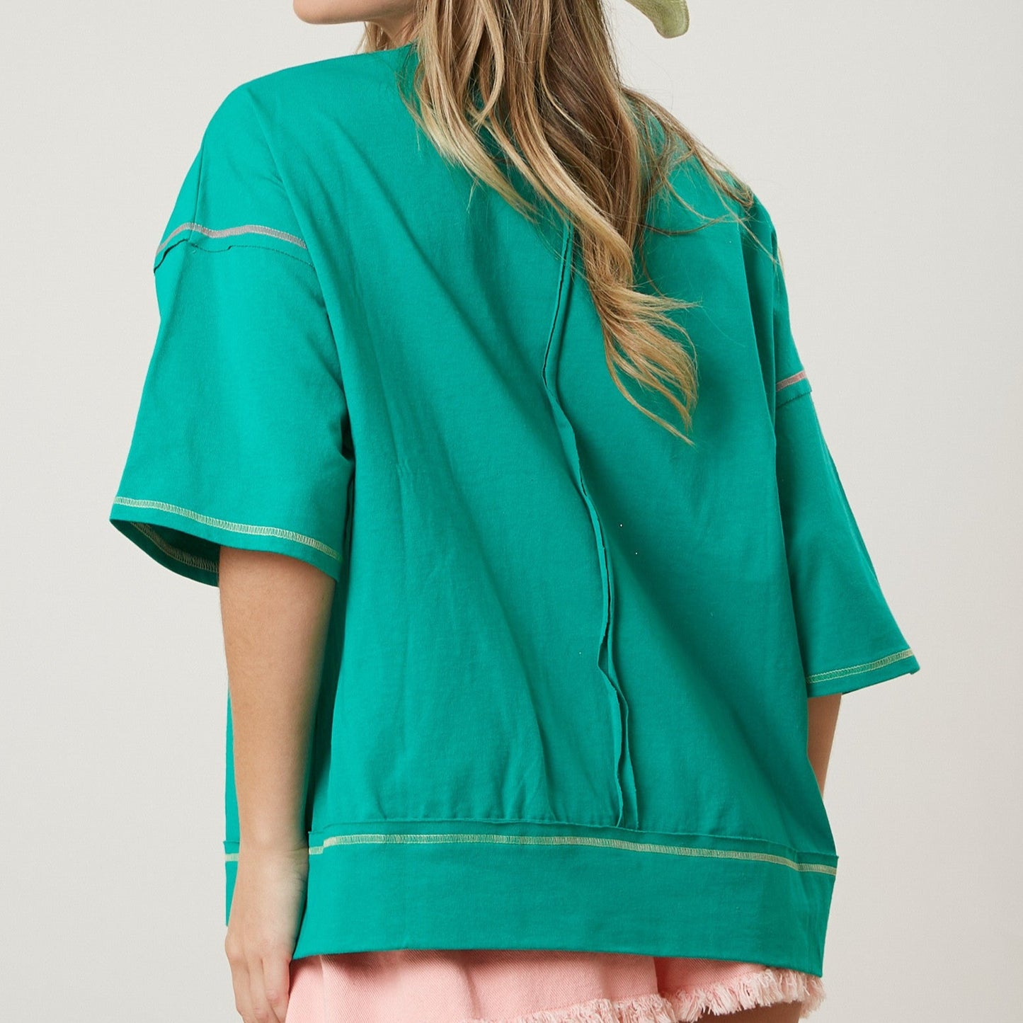 Martini & Drinks Lurex Embroidery T-Shirt