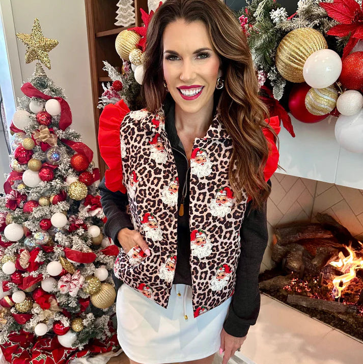 Santa Safari Chic Puffer Vest