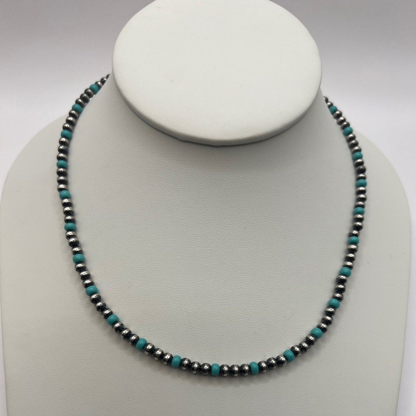 Turquoise & Navajo Pearl 14-inch Chain Necklace