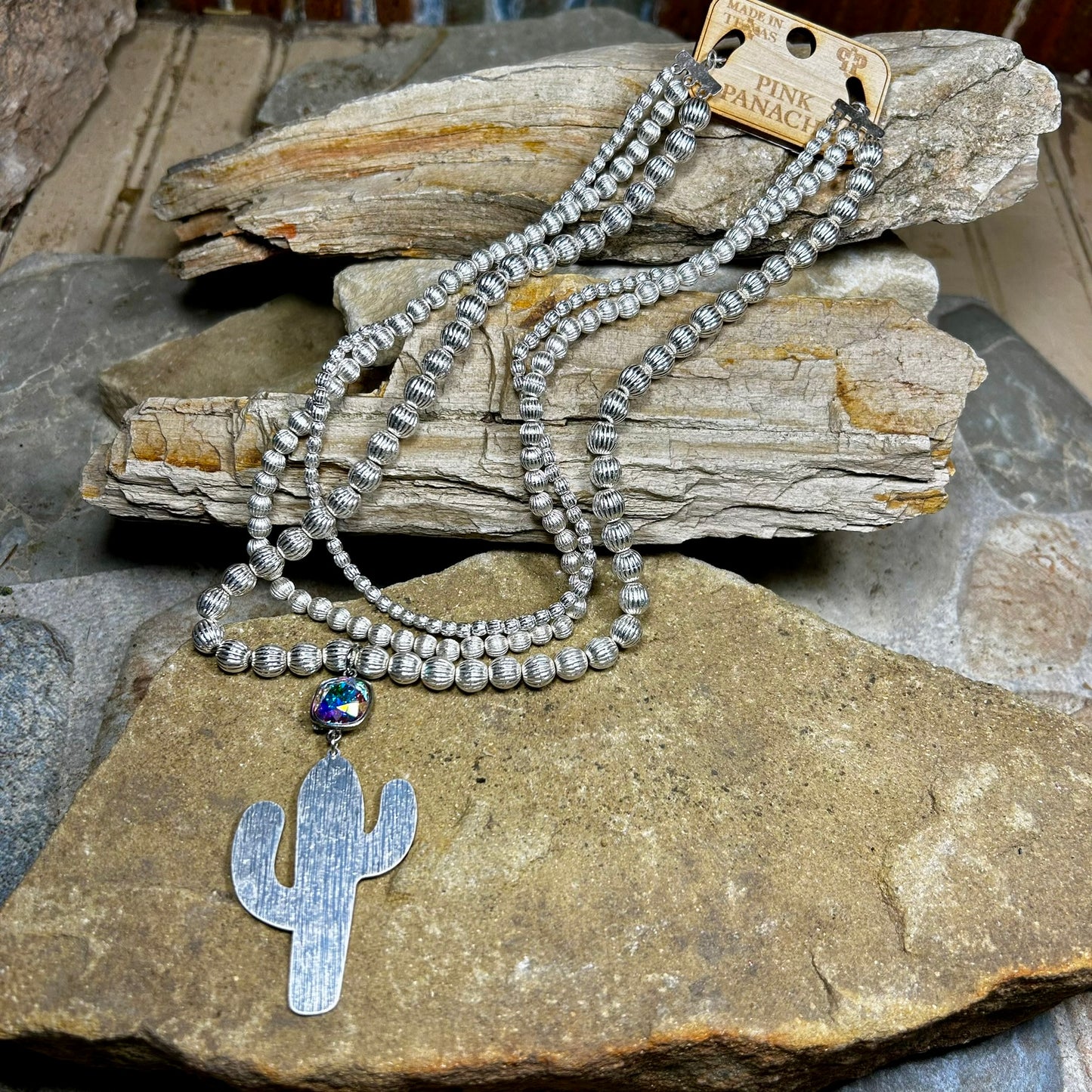 Silver Cactus Necklace