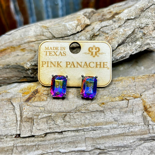 Rectangle Rhinestone Earrings