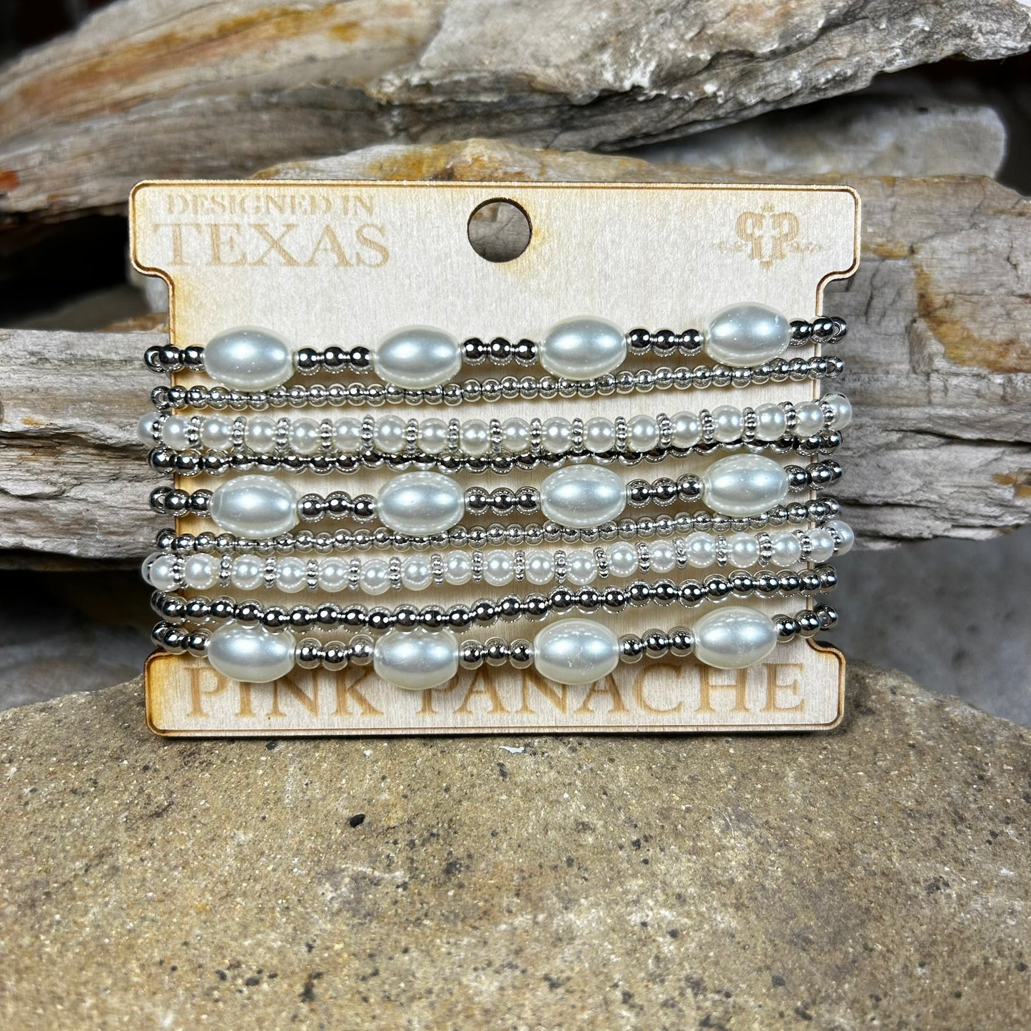Pearl Bead Bracelet Set