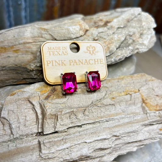 Rectangle Rhinestone Earrings