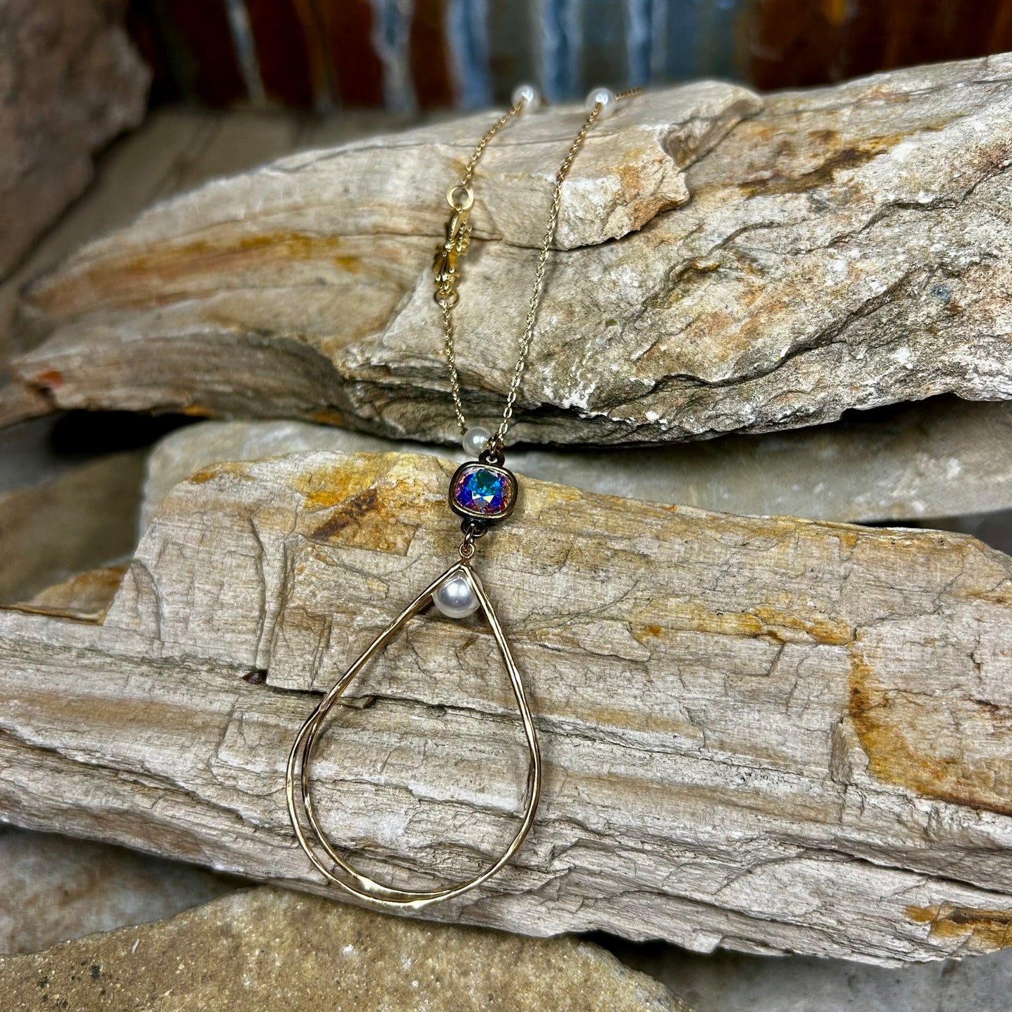 Gold Teardrop Necklace