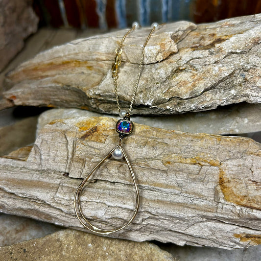 Gold Teardrop Necklace