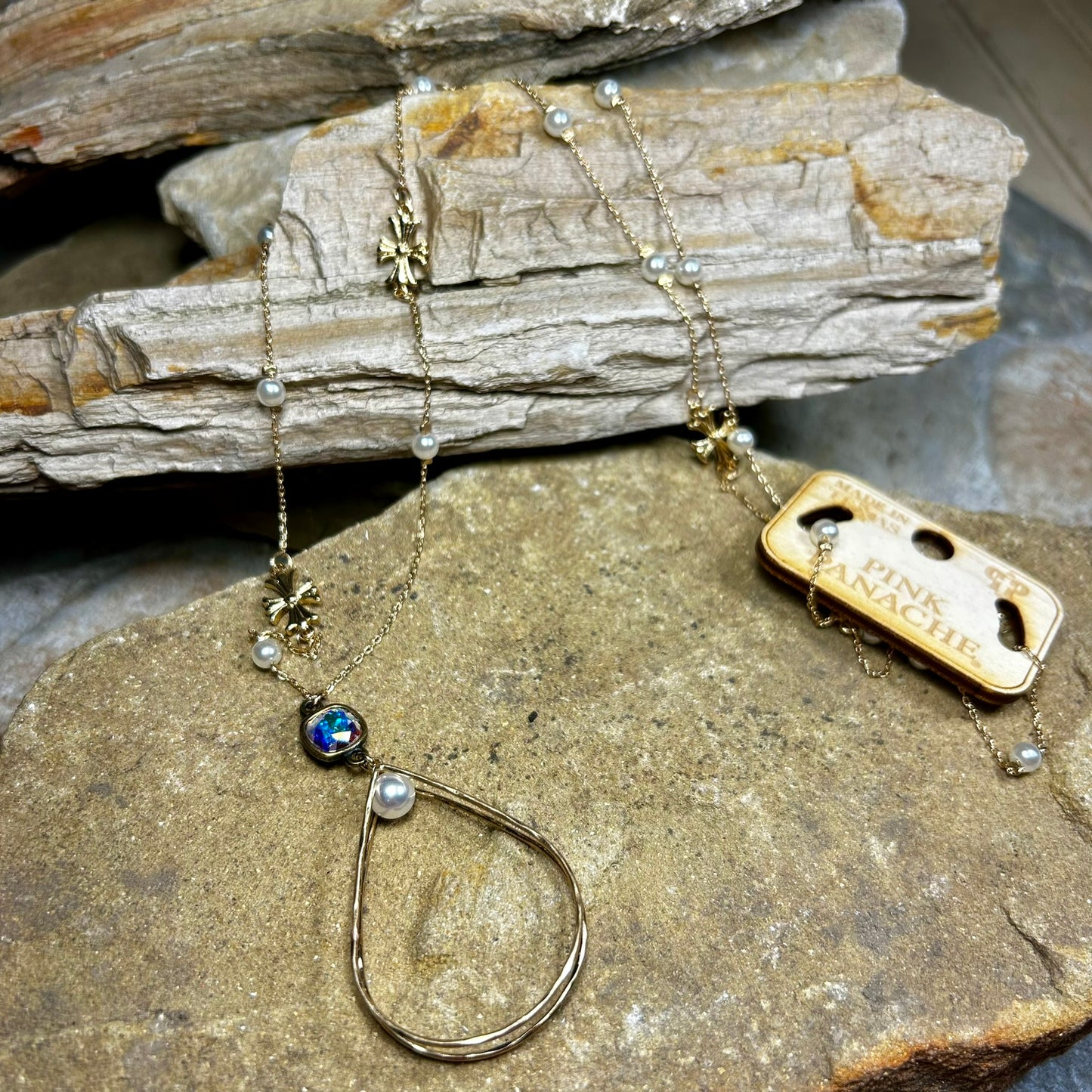 Gold Teardrop Necklace