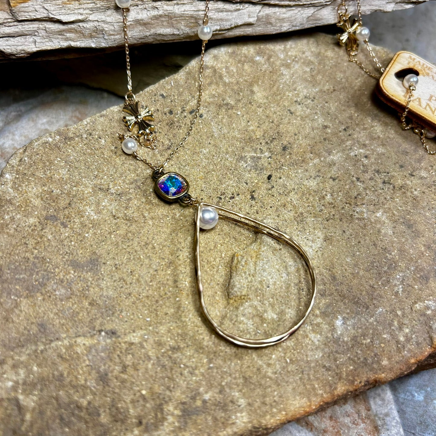 Gold Teardrop Necklace