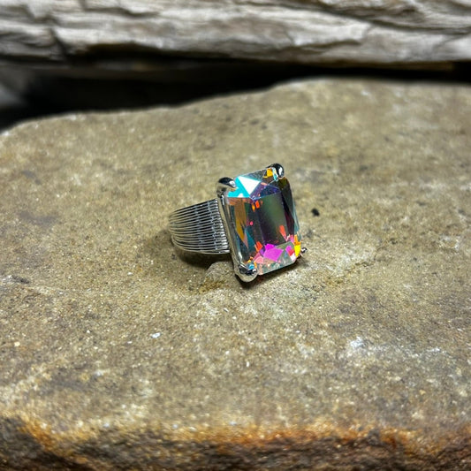 Rectangle Rhinestone Ring