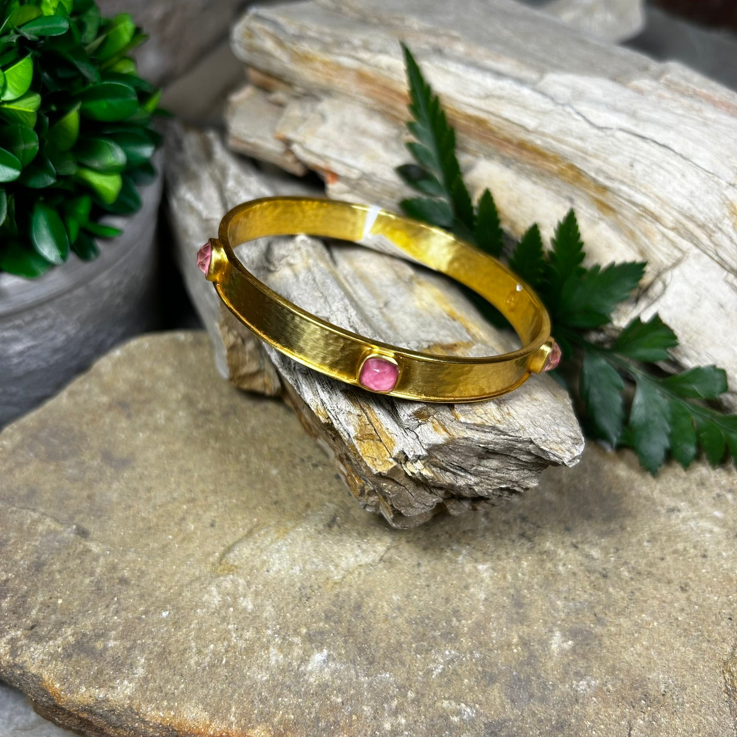Peony Pink Catalina Stone Bangle