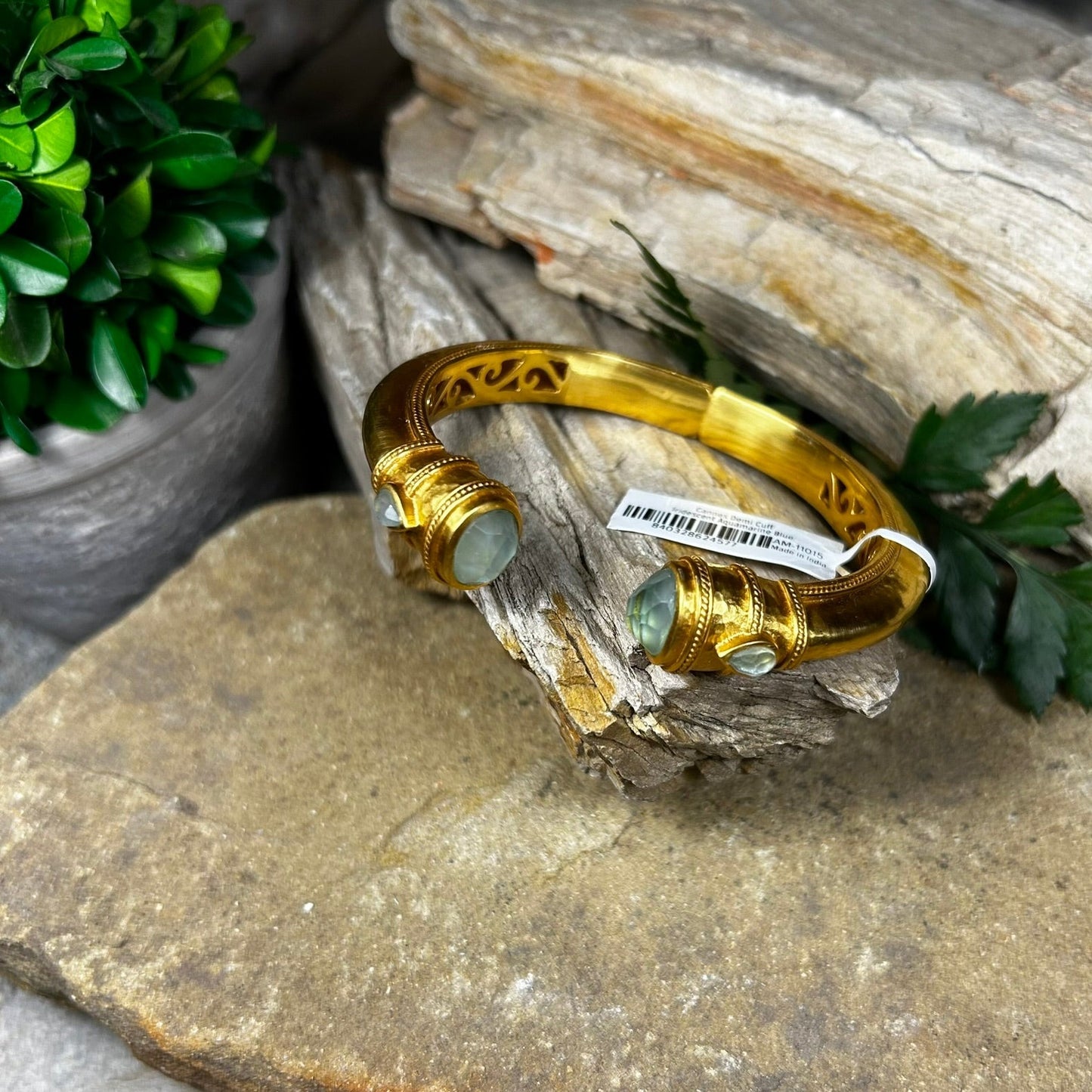 Aquamarine Blue Cannes Demi Cuff