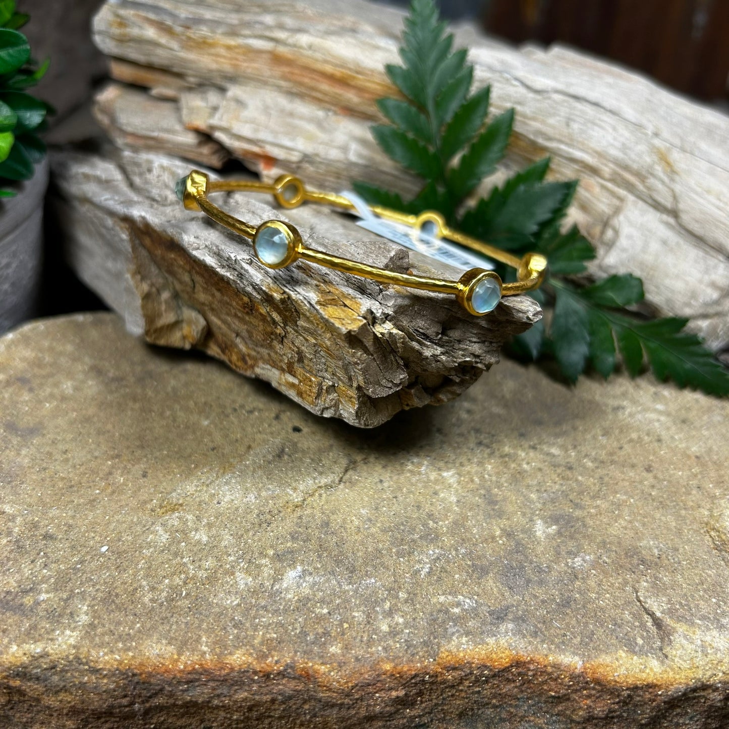 Milano Luxe Aquamarine Blue Bangle