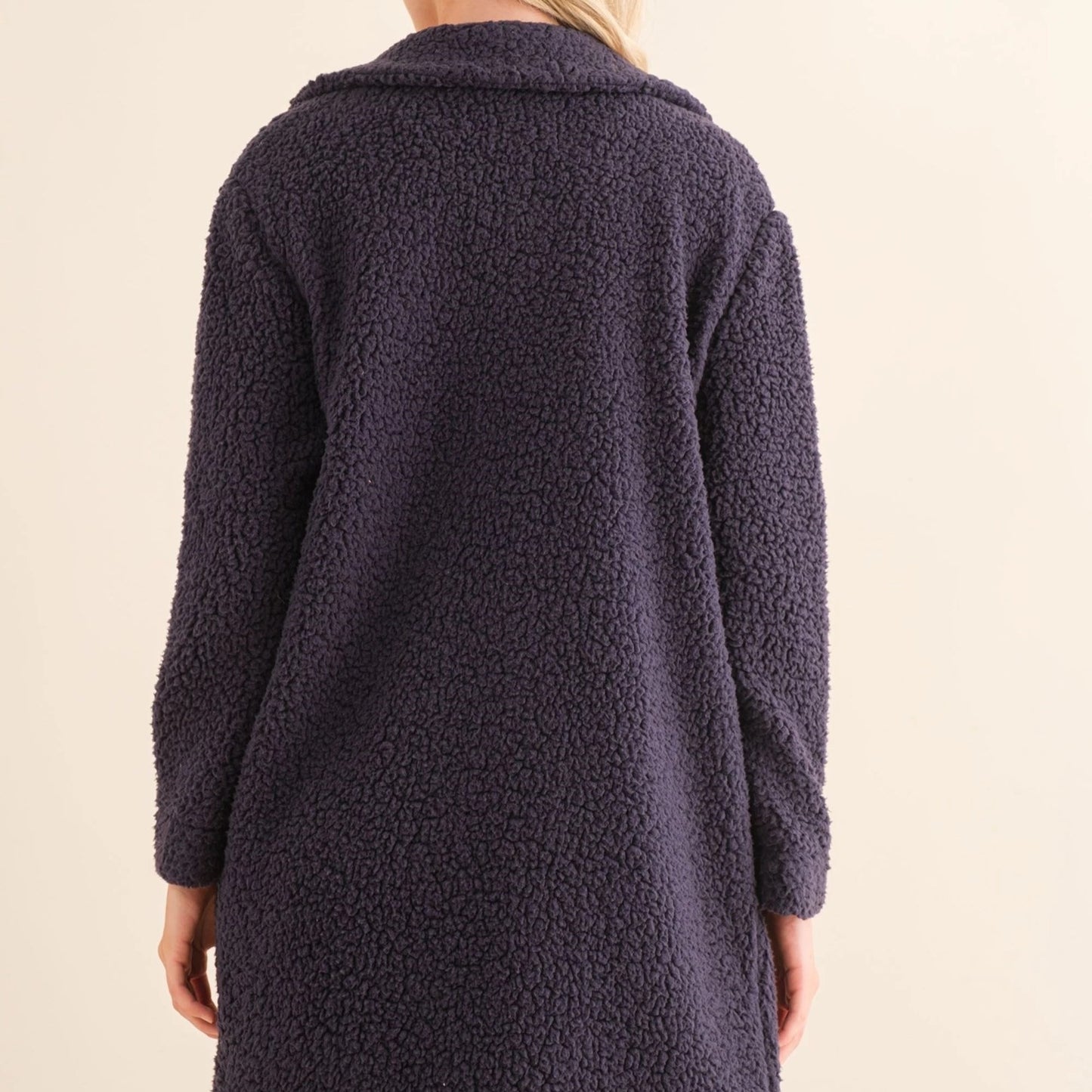 High Pile Fleece Button Down Coat