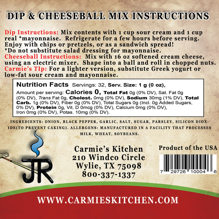 JR's Ranch Dip mix