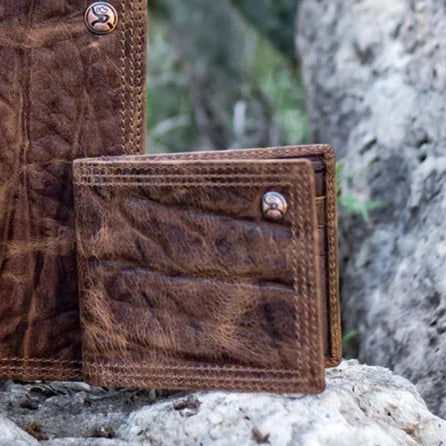 Texas Leather Bi-Fold Ostrich Wallet