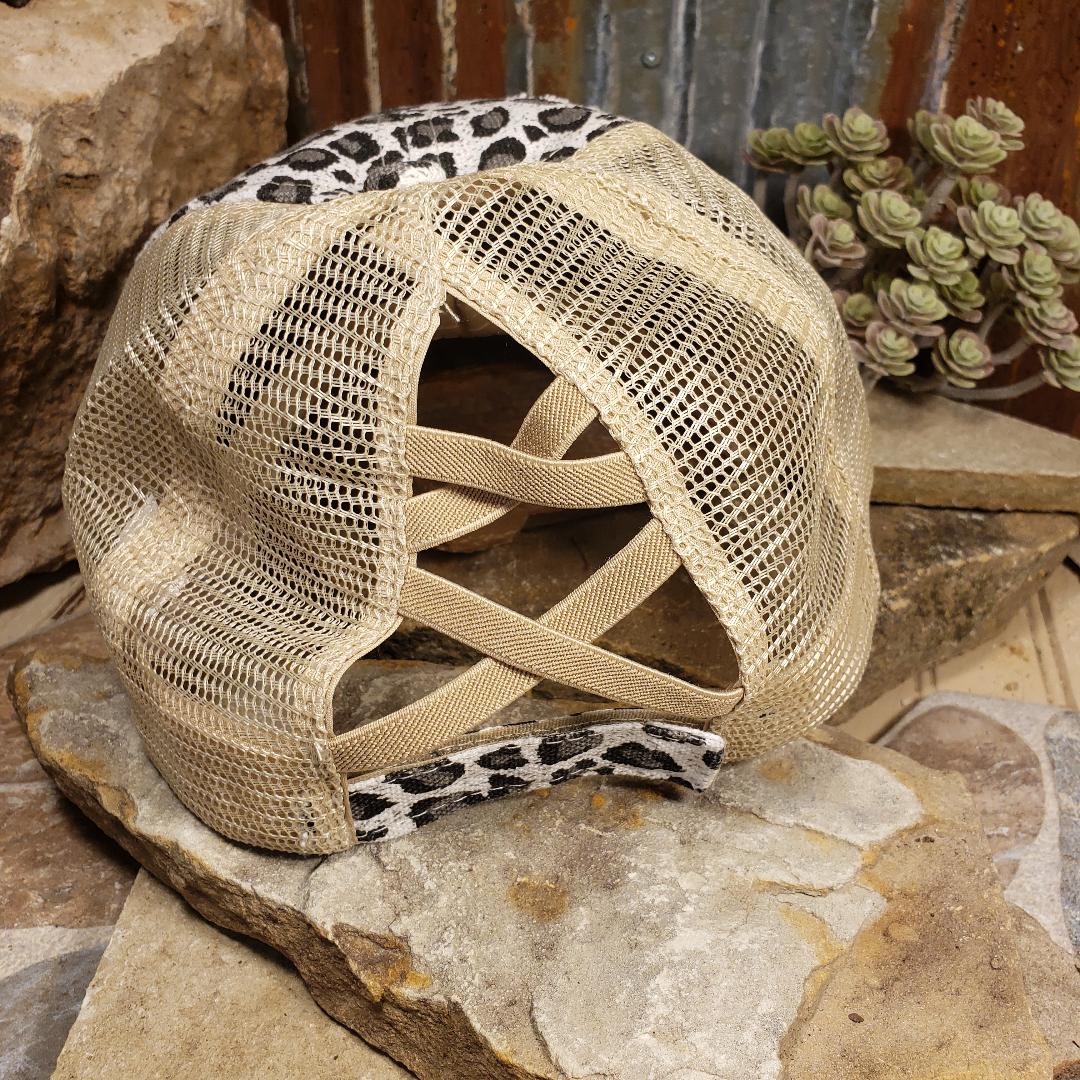 Salty & Tequilla Bling Embroidered Leopard Cap