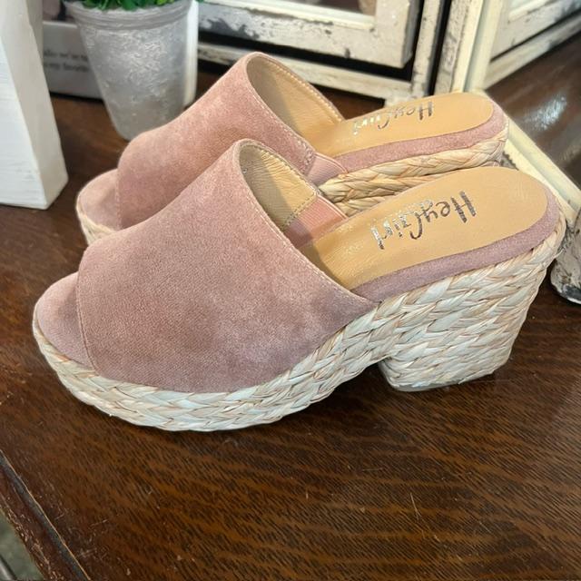 Solstice Blush Espadrille Wedge/Sandal