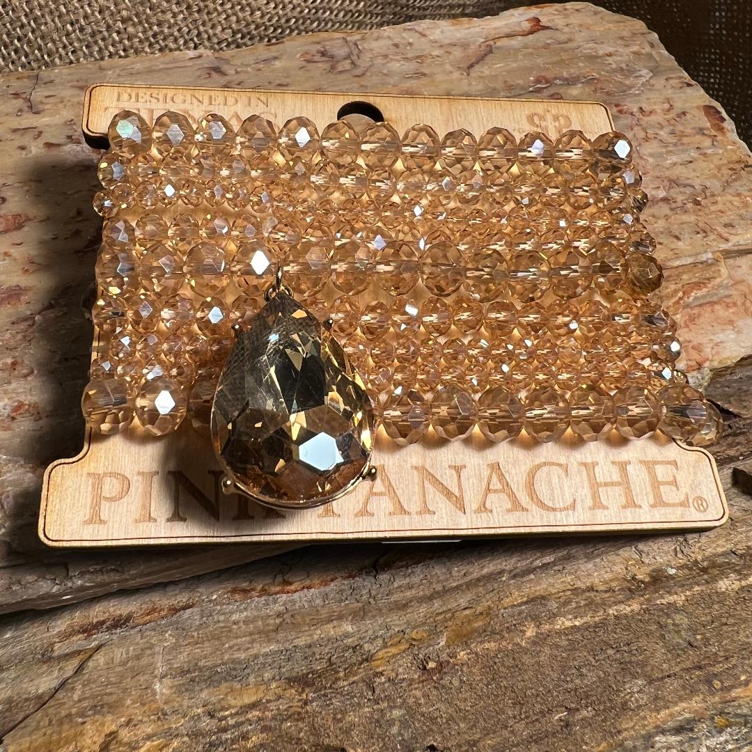 Champagne Bead Stretch Bracelet