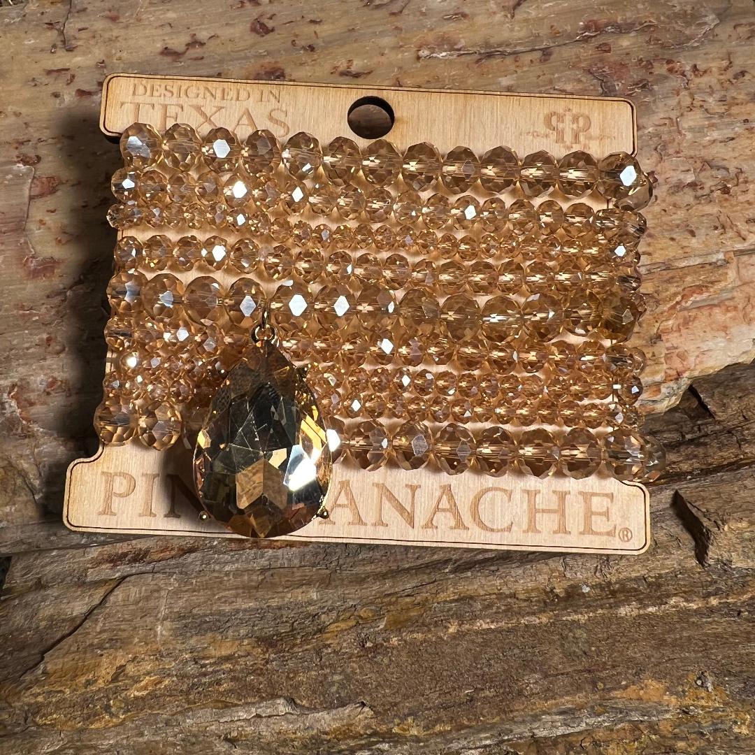 Champagne Bead Stretch Bracelet