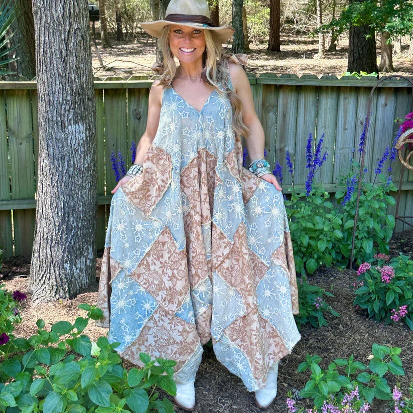 Mixed Neutral Oversized Romper