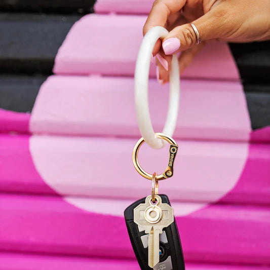 Silicone Big O® Key Ring - Marshmello Pearlized