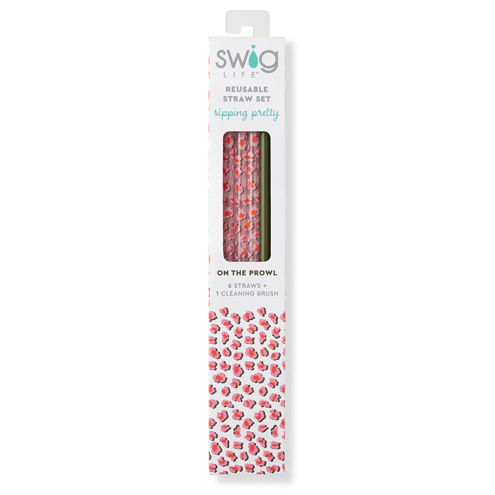 On The Prowl + Olive Reusable Straw Set