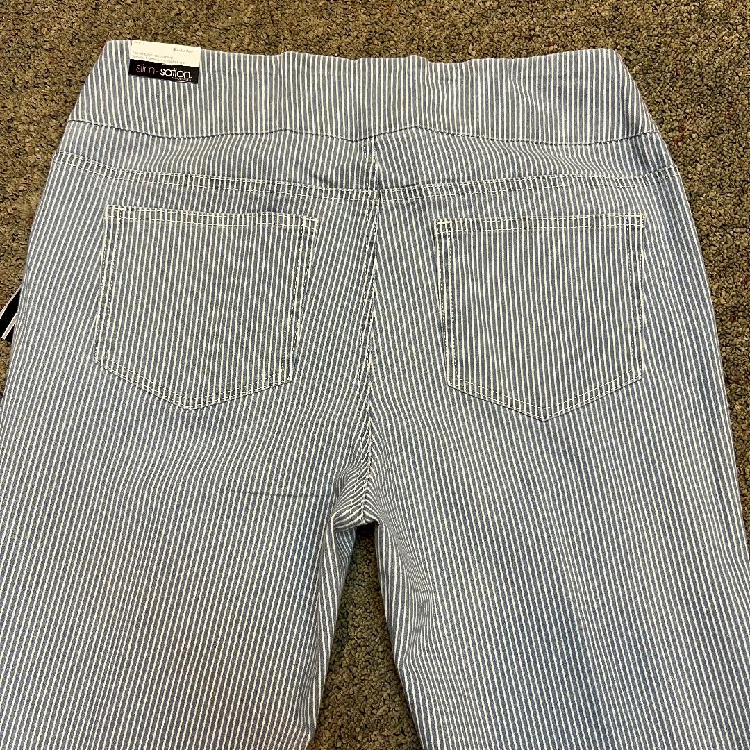 Pull On Wide Band Triple Fringe Hem Jean