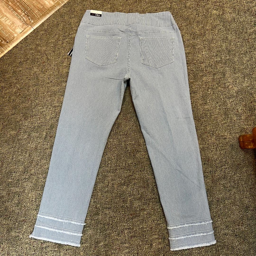 Pull On Wide Band Triple Fringe Hem Jean