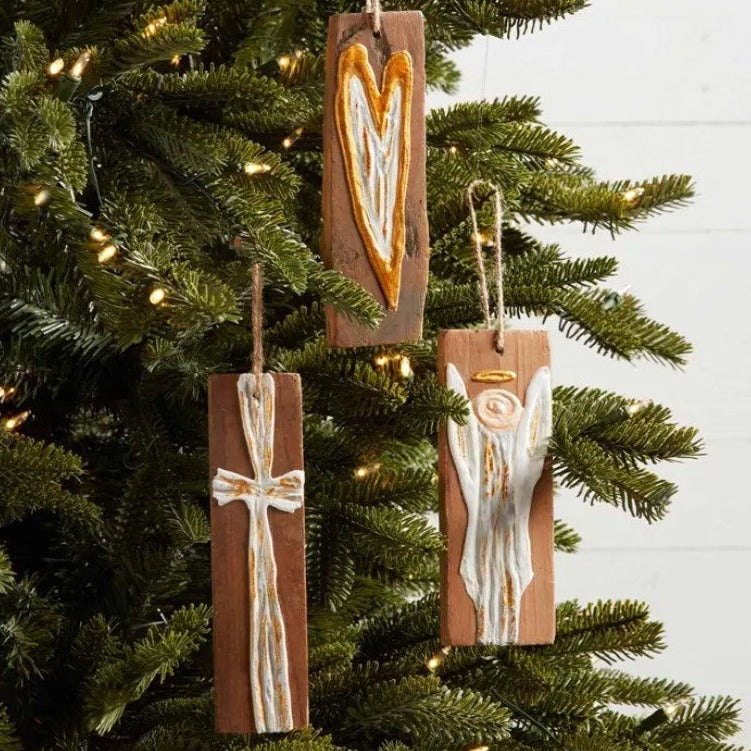 Heart Gold & Pearl White Decorative Hanging Ornament