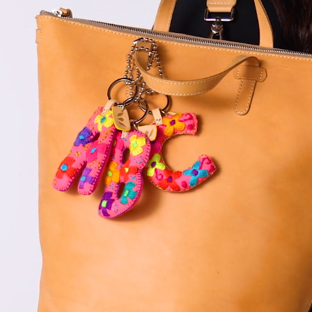 PINK MULTI Felt Alphabet Charms