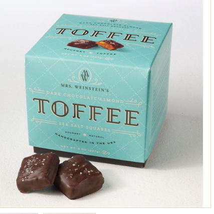 Mrs. Weinstein's Toffee™ Dark Almond Sea Salt Toffee Squares (8 oz)