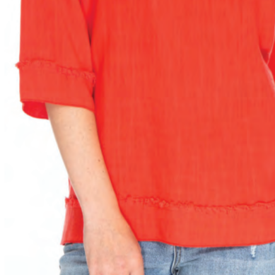 Pullover Shirt with Fringe Detail
