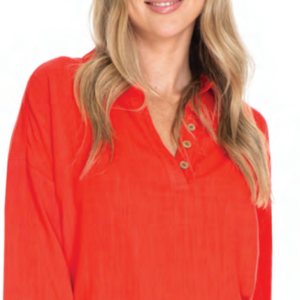 Pullover Shirt with Fringe Detail