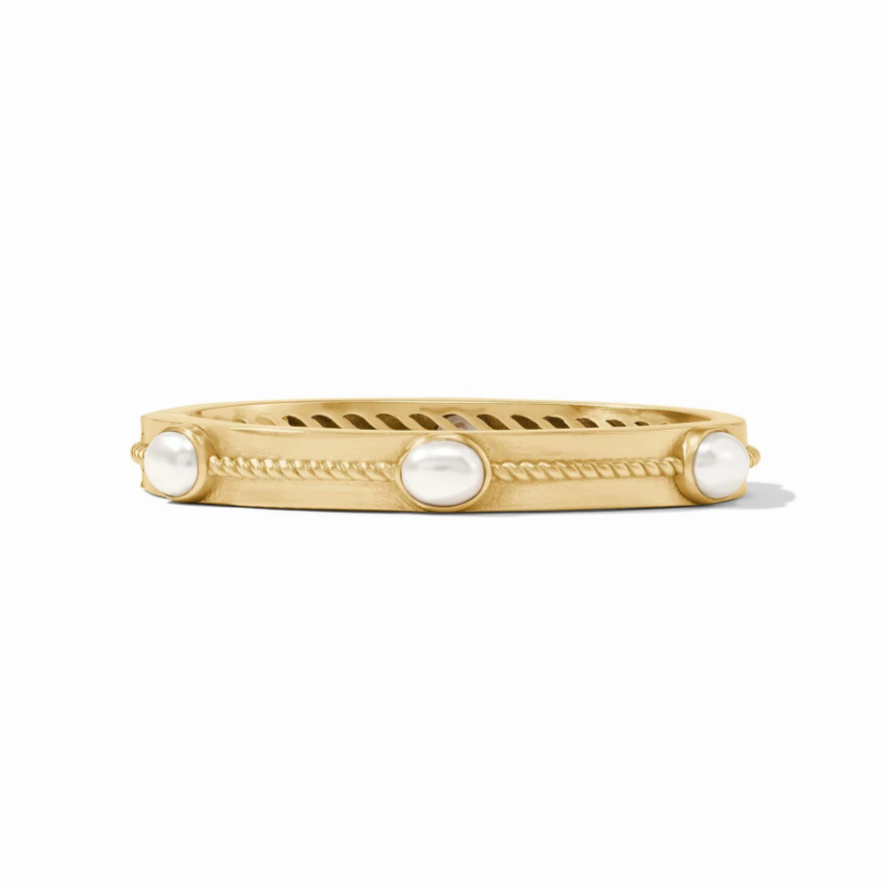 Pearl Nassau Stone Hinge Bangle