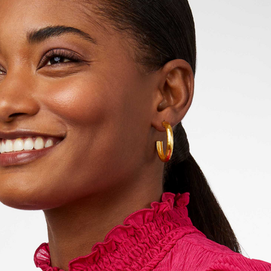 Havana Gold Hoop Earrings