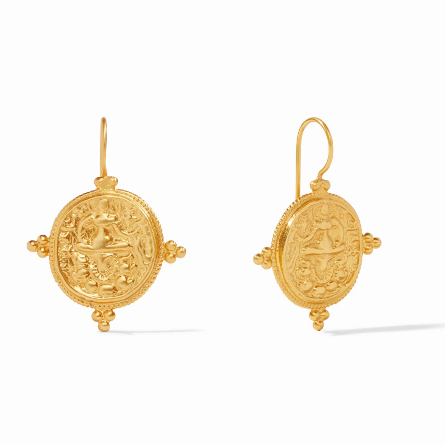 Quatro Gold Coin Earrings