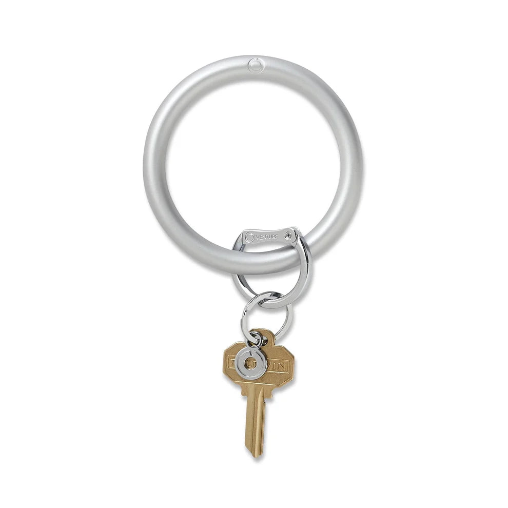 Silicone Big O® Key Ring - Solid Quicksilver