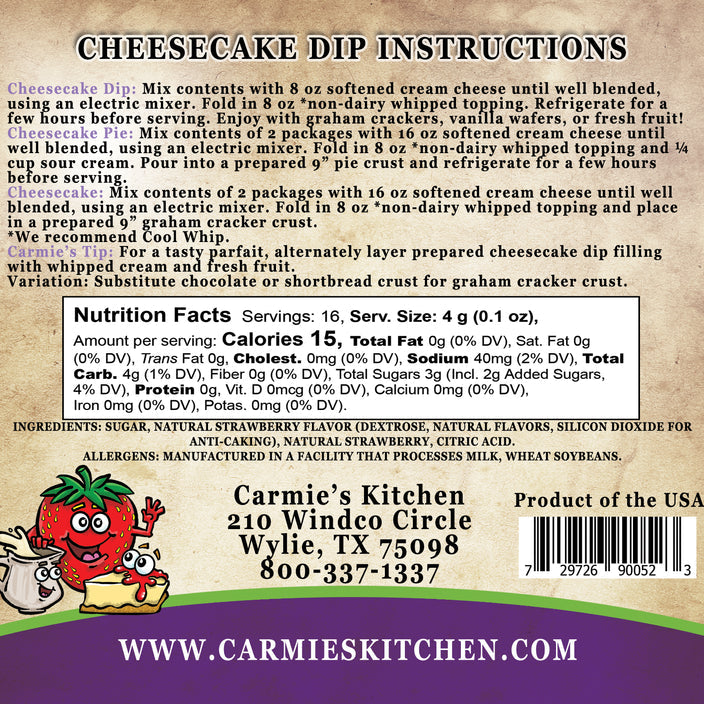 Strawberries N' Cream Cheesecake Dip