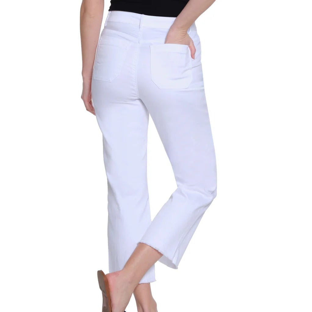 Wide Leg Crop With Pleated Patch Pocket
