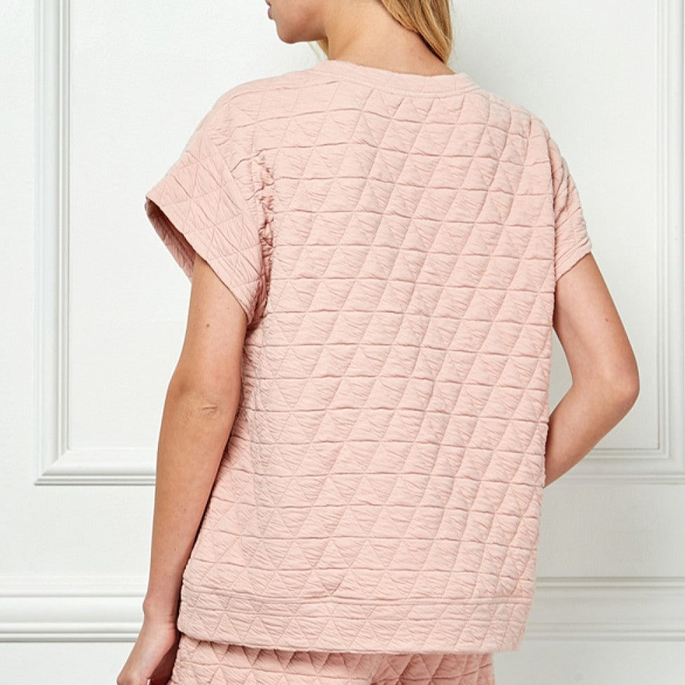 Quilted Short Sleeve Top